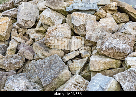 Shell limestones on a pile Stock Photo