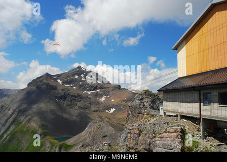 Schilthorn mountain from Birg cable car station, Oberland Bernese, Switzerland Stock Photo