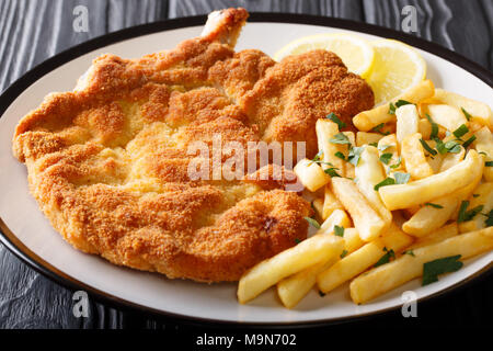 Delicious Milanese Chicken (breaded Chicken With Breadcrumbs And Egg 