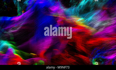 abstract wavy and colorful  illustration background, abstract expressionism with light blurred effect Stock Photo