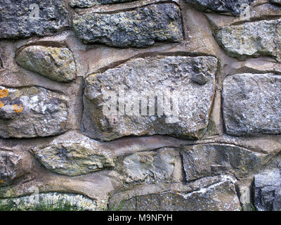 Grey Stone Outside Wall Stock Photo