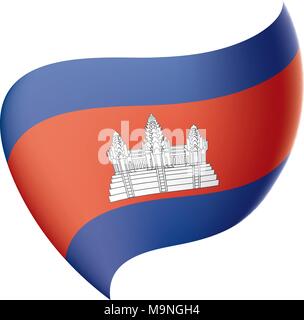 Cambodia flag, vector illustration Stock Vector