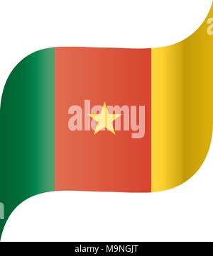 Cameroon flag, vector illustration Stock Vector