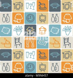 Hand Drawn Icons Set - Household 1 Stock Vector