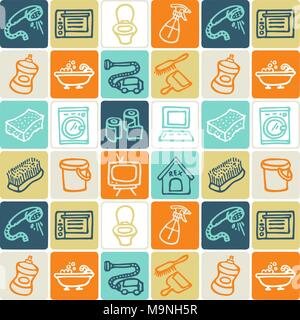 Hand Drawn Icons Set - Household 4 Stock Vector