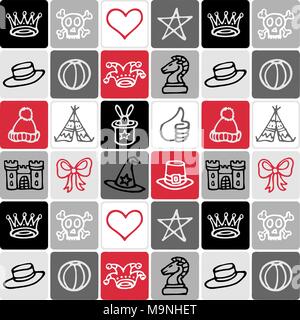 Hand Drawn Icons Set - Fancy 1 Stock Vector