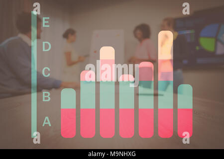 Composite image of business graph and chart Stock Photo