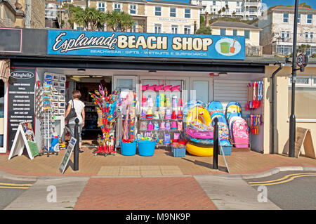Ventnor, Beach Shop, Front, Isle of Wight, Hampshire, England, Stock Photo