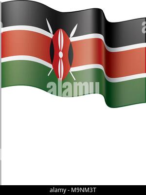 Kenya flag, vector illustration Stock Vector