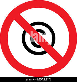 No copyright allowed sign Stock Photo