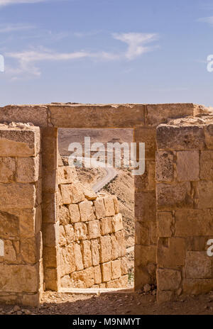 UNESCO World Heritage site, Ein Avdat National Park, Negev desert, Israel. In Ellinistic Period and early Roman era was  a station along the Nabatean  Stock Photo