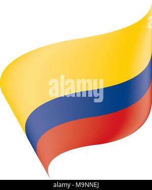 Colombia flag, vector illustration Stock Vector