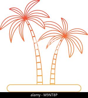 Tree palms cartoon Stock Vector