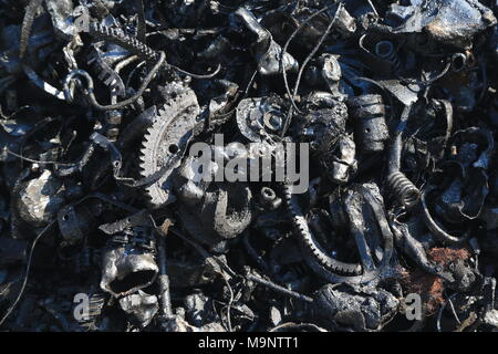 Metal trash for scrap Stock Photo