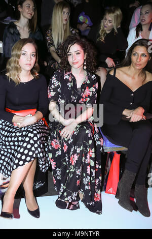 ZAGREB, CROATIA - MARCH 23, 2018 : Croatian actor Zrinka Cvitesic with her friends on the Bipa Fashion.hr fashion show in Zagreb, Croatia. Stock Photo