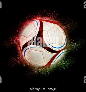 Powder sports ball effect isolated on black Stock Photo
