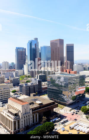 Downtown of Los Angeles, aerial view Stock Photo