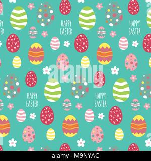 Happy Easter vector seamless pattern Stock Vector