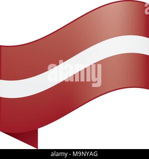 Latvia flag, vector illustration Stock Vector