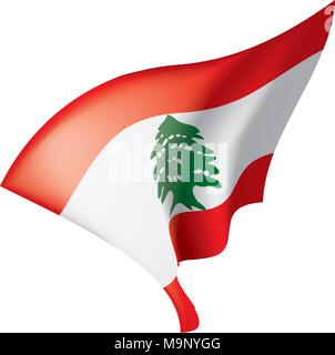 Lebanese flag, vector illustration Stock Vector