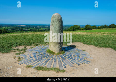 Lia Fail, stone of destiny, Hill of Tara, County Meath, Ireland Stock Photo