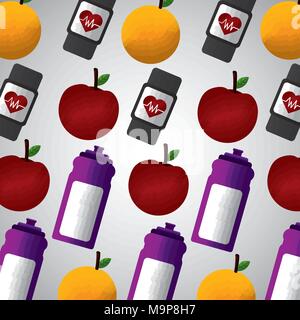 healthy lifestyle sport gym Stock Vector