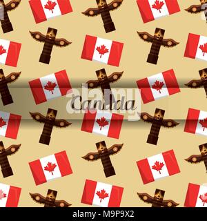 canada country american Stock Vector