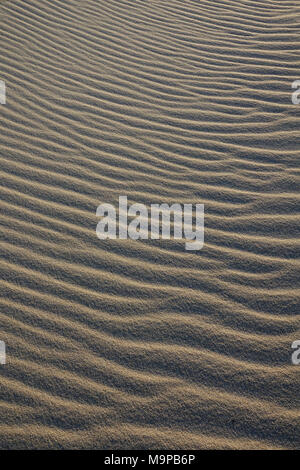 Ripples in sand, sand structure, wave pattern, Sylt, Nordfriesland, Schleswig-Holstein, Germany, background image Stock Photo