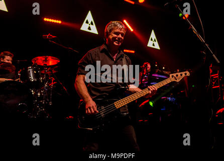 JJ Burnel, bassist of The Stranglers performing live, G Live, Guildford, UK, 26 March 2018. Stock Photo