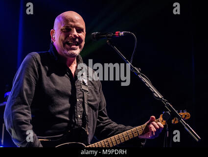 Baz Warne, guitarist of The Stranglers performing live, G Live, Guildford, UK, 26 March 2018. Stock Photo