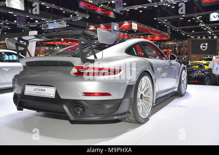 Bangkok, Thailand. 27th Mar, 2018. Porsche 911 GT2 RS car on display at Bangkok International Motor Show 2018 on March 27, 2018 in Bangkok, Thailand. Credit: Chatchai Somwat/Alamy Live News Stock Photo