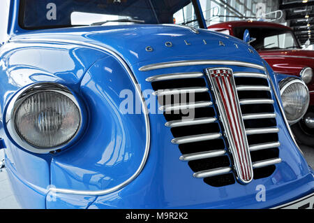 Oldtimer Borgward Goliath Goli, small transporter, year 1959, Messe Karlsruhe, Baden-Württemberg, Germany Stock Photo