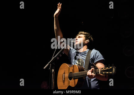 Niall Horan, Glasgow SSE Hydro 2018,Flicker World Tour, adored by the huge Glasgow crowd at the Armadillo Stock Photo