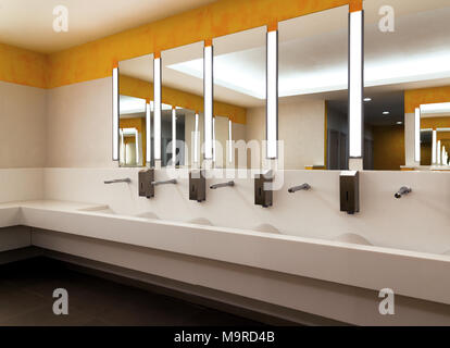 modern large toilet in the administrative building Stock Photo