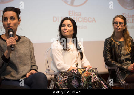 Milano, Italy. 26th Mar, 2018. Il Sole 24 Ore and Alley Oop present the  ebook Donne di sport. The champions who took part in the presentation in  Milan: Monica Boggioni, Sara Gama