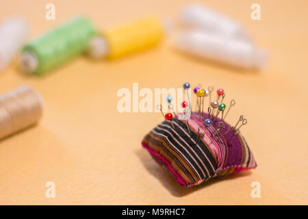 small needle case pillow thread Stock Photo