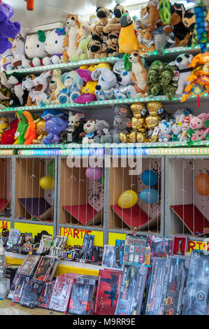 STAND ON FUNFAIR, PARIS FRANCE - 10 AUGUST  2014. Stand on a funfair in Paris Stock Photo