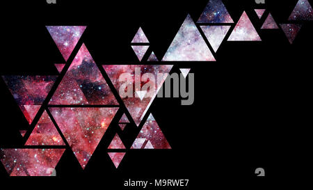 Space and geometry design. Minimal art concept. Abstract background. Elements of this image furnished by NASA. Stock Photo