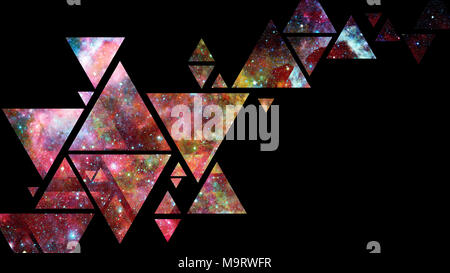 Space and geometry design. Minimal art concept. Abstract background. Elements of this image furnished by NASA. Stock Photo