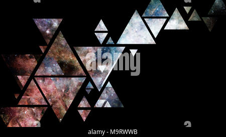Space and geometry design. Minimal art concept. Abstract background. Elements of this image furnished by NASA. Stock Photo