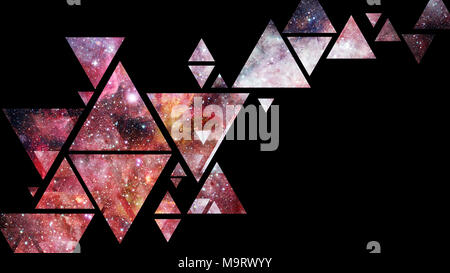Space and geometry design. Minimal art concept. Abstract background. Elements of this image furnished by NASA. Stock Photo