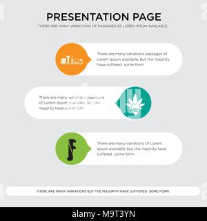 rastaman, appliance repair presentation design template in orange, green, yellow colors with horizontal and rounded shapes Stock Vector