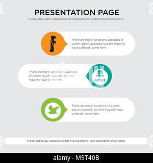 heron, masters degree,  presentation design template in orange, green, yellow colors with horizontal and rounded shapes Stock Vector