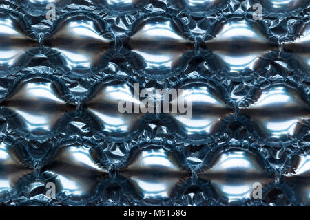 Big black plastic bubble wrap background surface Stock Photo