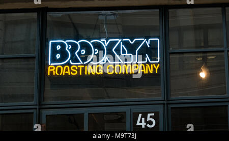 Home of the Brooklyn Roasting Company in Dumbo Brooklyn, a local coffee business Stock Photo