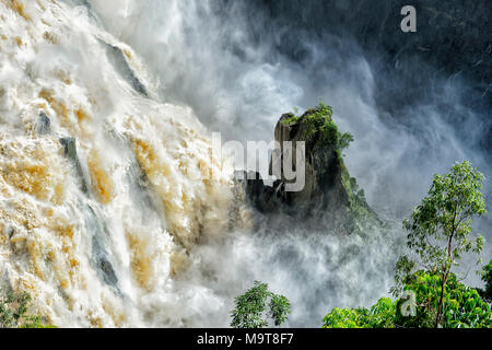 Barron Falls or Din Din Falls in full flood, Kuranda after tropical cyclone Nora, near Cairns, Far North Queensland, FNQ, QLD, Australia Stock Photo