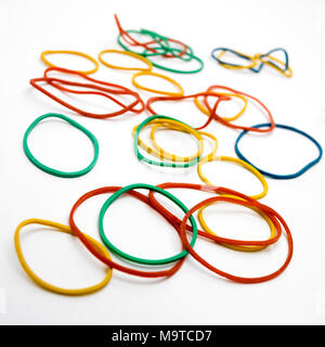 Multicolored elastics Stock Photo