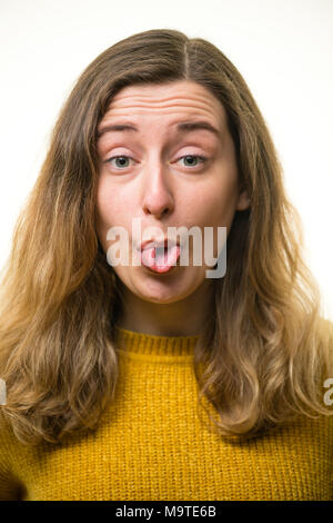 Tongue rolling, an inherited trait Stock Photo - Alamy