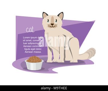 cat wirh can food vector illustration design Stock Vector