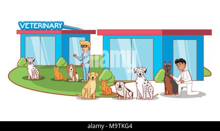 veterinary service set icons vector illustration design Stock Vector